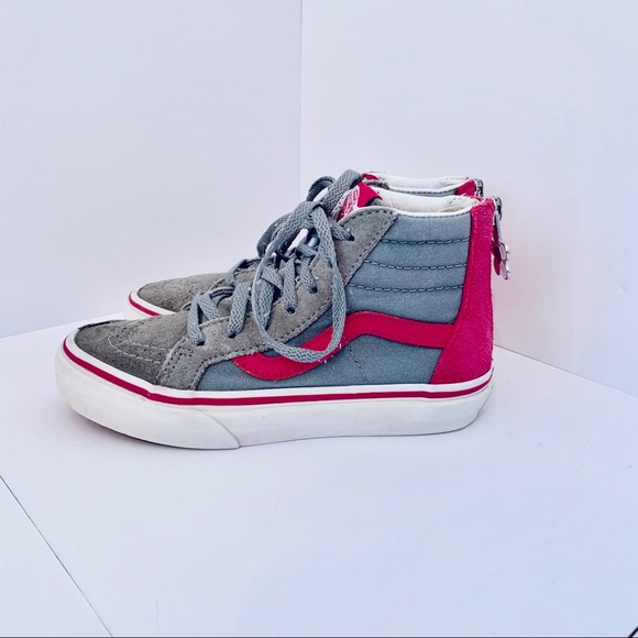 girls grey and pink vans